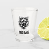 The Wolf Personalized Schnapsglas (Vorderseite)
