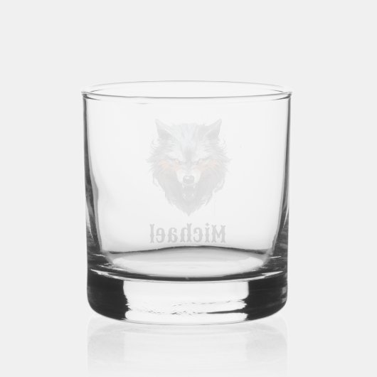 The Wolf Personalized Whiskyglas (Rückseite)