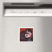 The woman and the crow magnet (In Situ (Geschirrspüler))