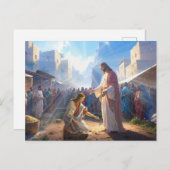 The Woman Healed by Faith Postkarte (Vorne/Hinten)