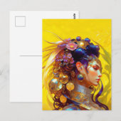 the woman postkarte (Vorne/Hinten)