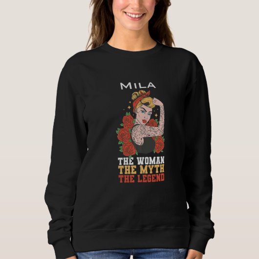 The woman the myth the legend Mila Premium Sweatshirt (Vorderseite)