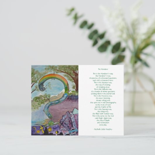 The Wonderer - by Ruth Calder Murphy - Postcard Postkarte (Stehend Vorderseite)