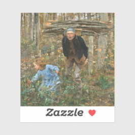 The Wood Gatherer - Jules Bastien-Lepage, 1881 Aufkleber