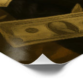 The Woof of Wall Street - Beagle Stockbroker Movie Poster (Ecke)