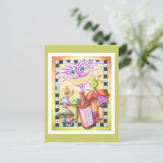 The WorCHESHIRE CAT Postkarte (Stehend Vorderseite)