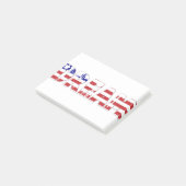 The word "Dream" with American flag Post-it Klebezettel (angewinkelt)