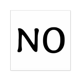 The Word No Funny Minimalist Statement Text Permastempel
