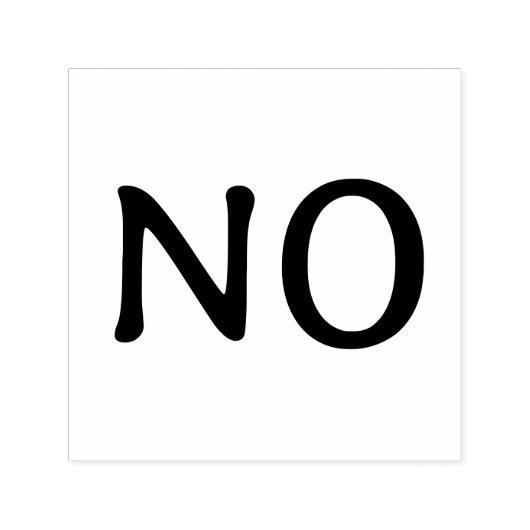The Word No Funny Minimalist Statement Text Permastempel (Design)