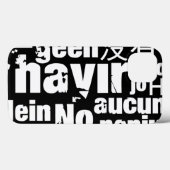 The word "No" in different languages Case-Mate iPhone Hülle (Rückseite (Horizontal))