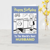 The Word’s Best Handyman Husband Karte (Gelbe Blume)