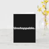 The Word Unstoppable _ A Design That Says Unstoppa Karte (Gelbe Blume)