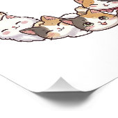 The words "CUTE CAT" are made using cat faces Poster (Ecke)