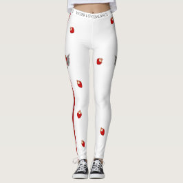 The WORK LOVE BALANCE Passion Heart and Flame Leggings