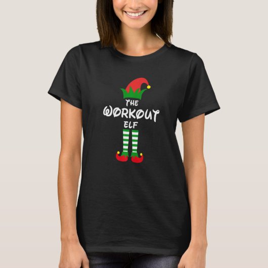 The Workout Elf Family Matching Group Idea Christm T-Shirt (Vorderseite)