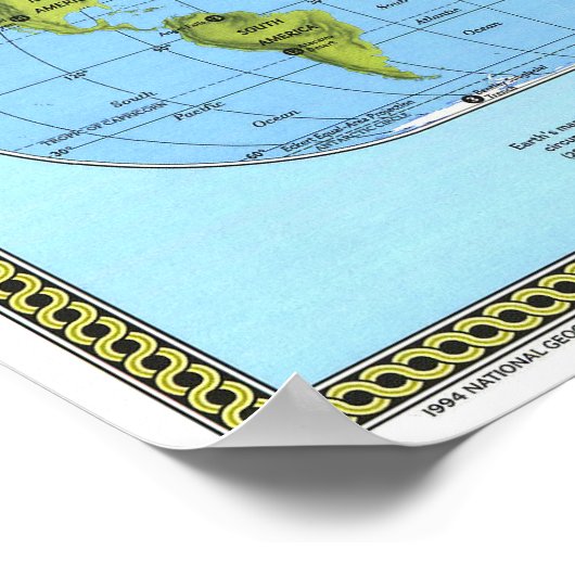 " The World: 1994 Physical MAP ... Poster (Ecke)