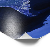 The World at Night - Map, Space Fotodruck (Ecke)