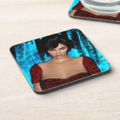 The World Behind the Eyes hard plastic coasters Getränkeuntersetzer (Linke Seite)