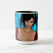 The World Behind the Eyes mug Zweifarbige Tasse (Mittel)