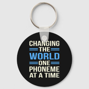 The World Dyslexia Awareness Silver Ribbon Graphic Schlüsselanhänger