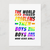 The World has bigger Problems  | LGBTQ+ Pride Postkarte (Vorderseite)