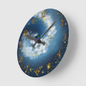 The World In His Hands Numbered Runde Wanduhr (Winkel)