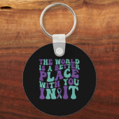 The World Is A Better Place With You 988 Suicide A Schlüsselanhänger (Vorderseite)