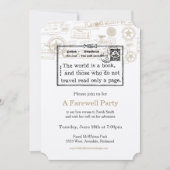 "The World is a Book" Einladung (Vorderseite)