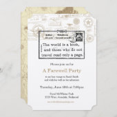 "The World is a Book" Einladung (Vorne/Hinten)