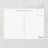 The World Needs A Mircle Postkarte (Rückseite)