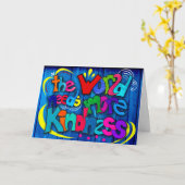 The World needs more Kindness Karte (Gelbe Blume)