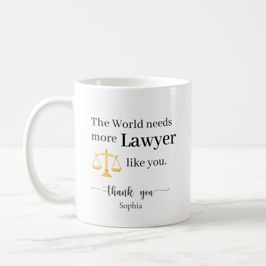 The World Needs More Lawyer Like You Personalized Kaffeetasse (Links)