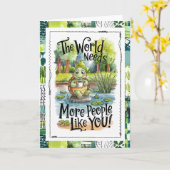 The World Needs More People Like You Turtle Karte (Gelbe Blume)