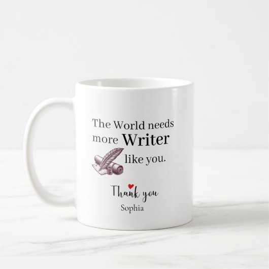 The World Needs More Writer Like You Personalized Kaffeetasse (Links)