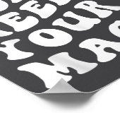 The World Needs Your Magic Motivational Retro Poster (Ecke)