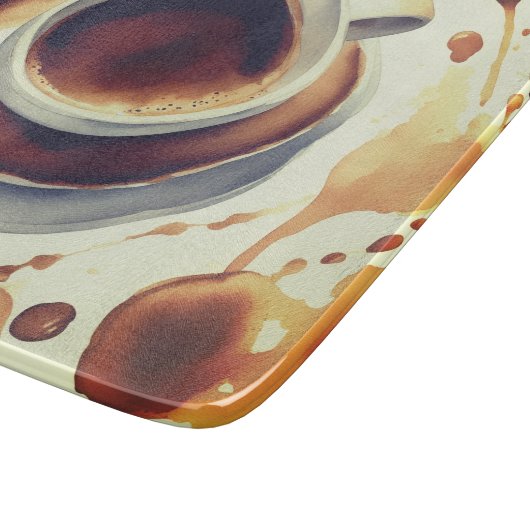 The world of coffee schneidebrett (Ecke)