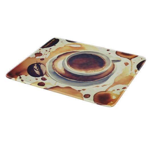 The world of coffee schneidebrett (Ecke)