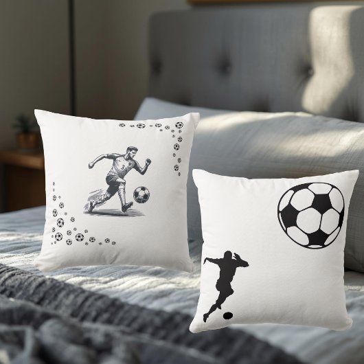 The World of Football Throw Pillow Kissen