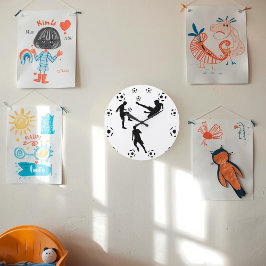 The World of Football Wall Clock Große Wanduhr