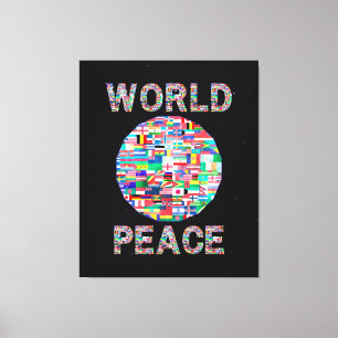 The World Peace Flag Collection Kunst Leinwanddruck