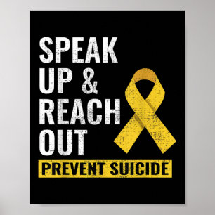 The World Suicide Prevention Awareness Day Yellow  Poster