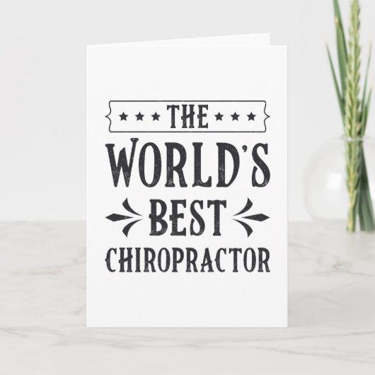 The World's Best Chiropractor Chiropractic Spine Karte (Vorderseite)