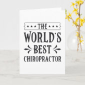 The World's Best Chiropractor Chiropractic Spine Karte (Gelbe Blume)