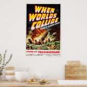 The Worlds Collide 1951 Retro Sci Fi Film Classic Poster (Küche)