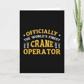 The World's Finest Crane Operator Construction Karte (Vorderseite)
