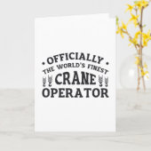 The World's Finest Crane Operator Driver Worker Karte (Gelbe Blume)