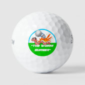 "The Worm Burner" Funny Custom Golf Ball (Vorderseite)