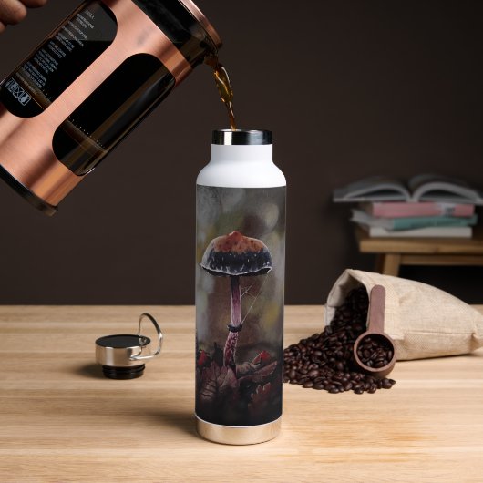 The Wounded Mushroom Mini Trinkflasche (Kaffee (gedreht))