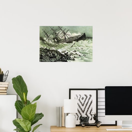 The Wrack of the Atlantic - 1873 Poster (Heimbüro)