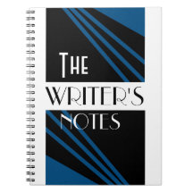 The Writer's Notes Stylish Blue Schwarz-weiß